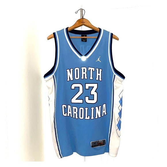blue and white jordan jersey